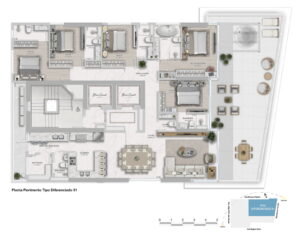Blue Coast Tower - planta baixa
