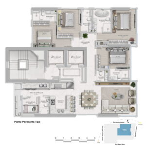 Blue Coast Tower - planta baixa